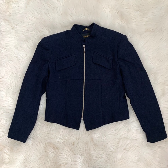 Giorgio Sant Angelo Pure Wool Navy Jacket - Picture 4 of 7